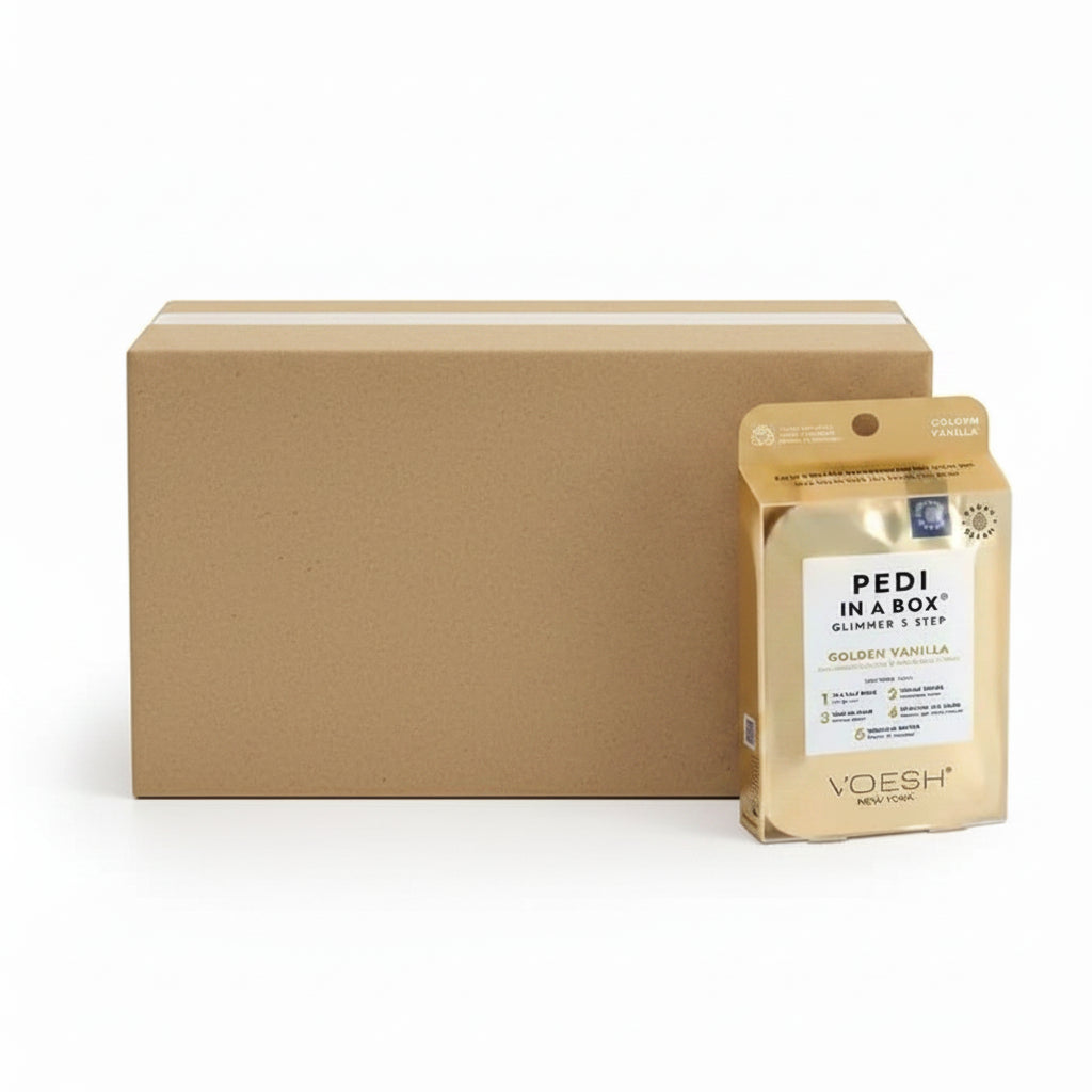 VOESH Pedi In A Box 5 Step - Glimmer Spa Golden Vanilla