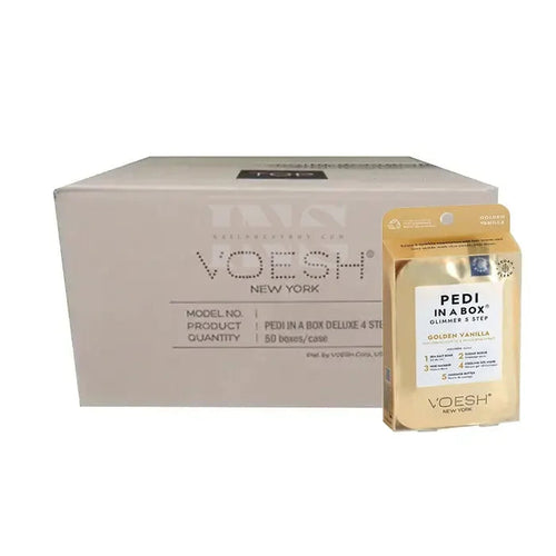 VOESH Pedi In A Box 5 Step - Glimmer Spa Golden Vanilla 50/Box
