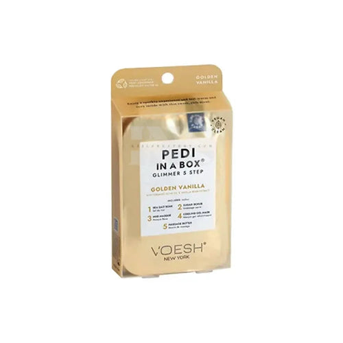 VOESH Pedi In A Box 5 Step - Glimmer Spa Golden Vanilla Single