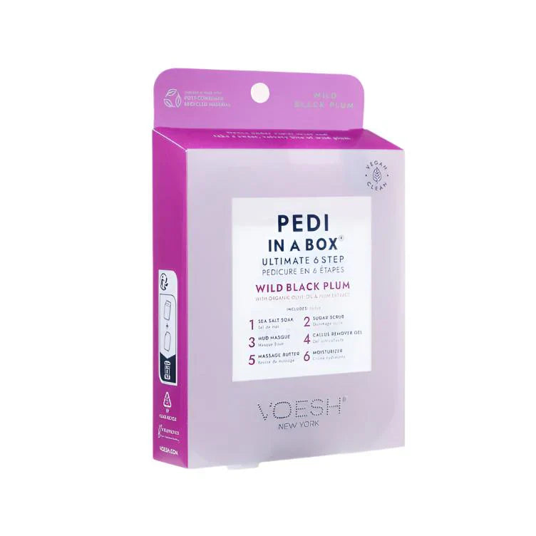Voesh pedi in a box 6 step - 30/box - black plum - spa