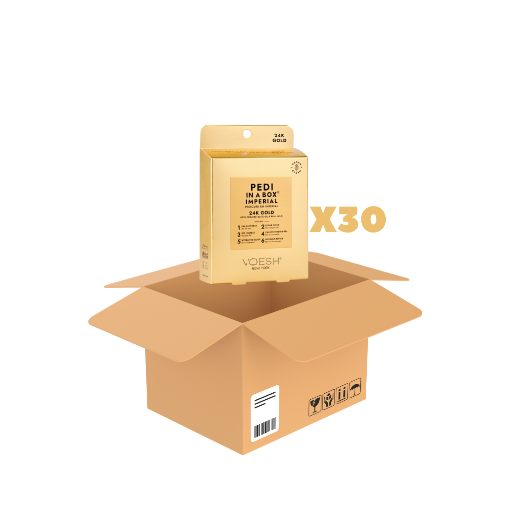 Voesh pedi in a box 6 step - imperial 24k gold 30/box