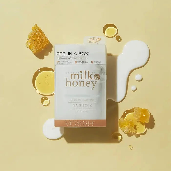 VOESH Pedi In A Box 6 Step - Milk & Honey 30/Box