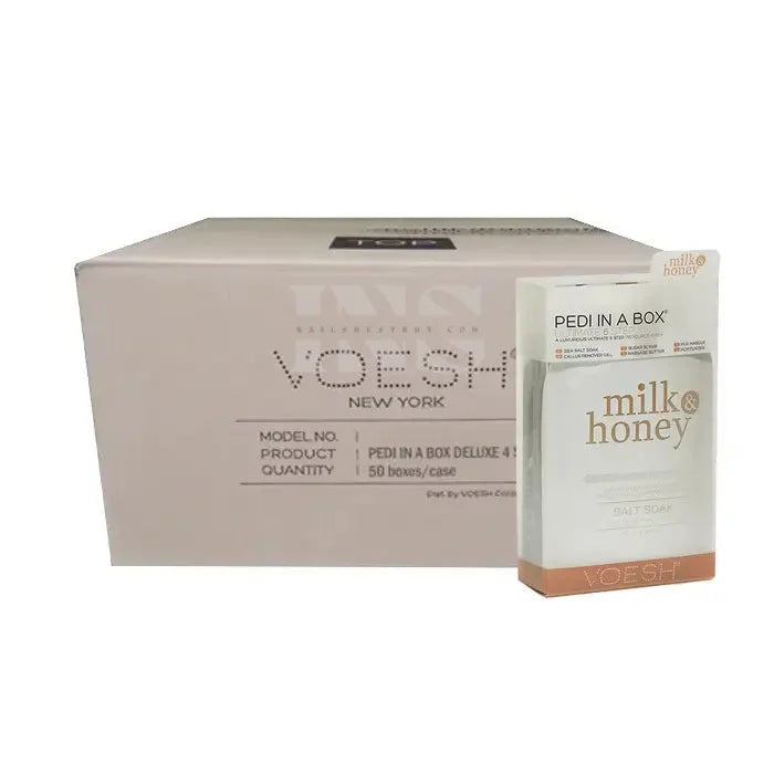 VOESH Pedi In A Box 6 Step - Milk & Honey 30/Box - Pedi Kit