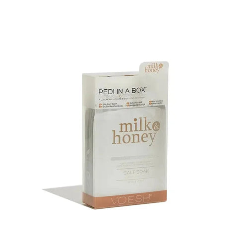 VOESH Pedi In A Box 6 Step - Milk & Honey Single - Pedi Kit