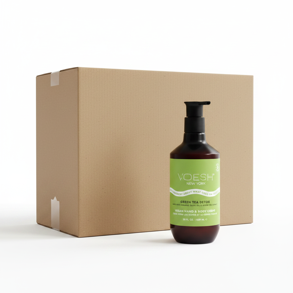 Voesh vegan body creme - 28 oz 12/box - green tea - spa