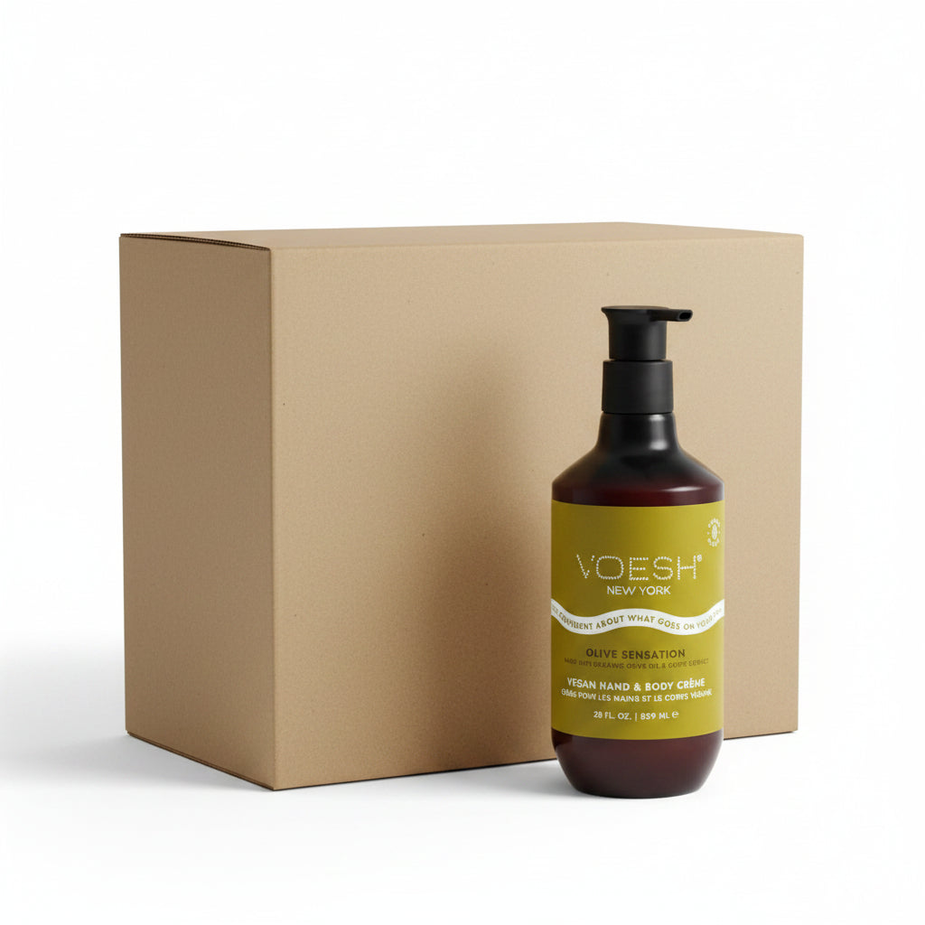 Voesh vegan body creme - 28 oz 12/box - olive sensation