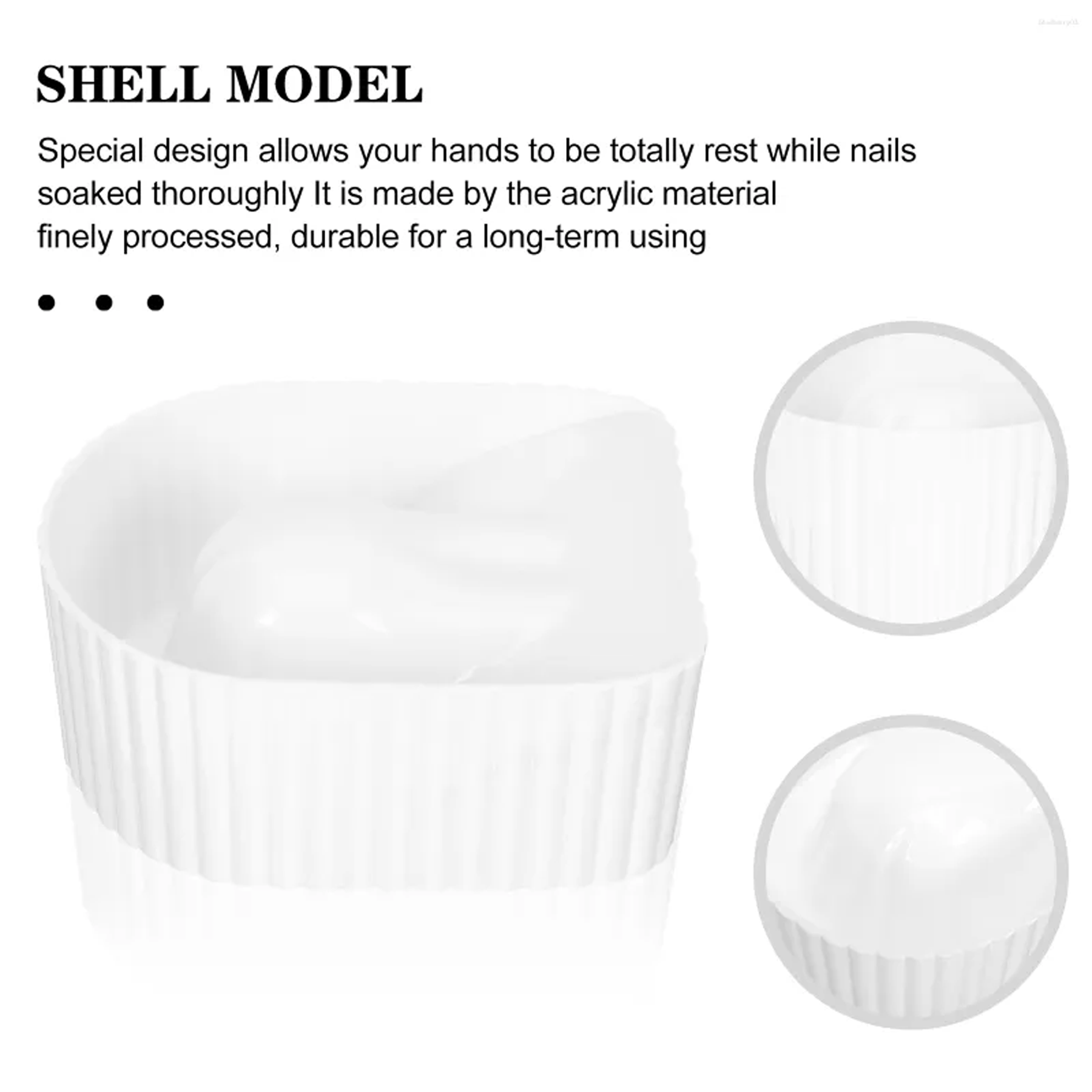 White exquisite manicure bowl warming soak - manicure bowl