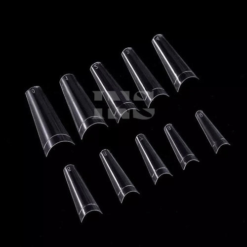 XXL COFFIN Clear Tips (0-9) 500 pcs (Buy5get1)