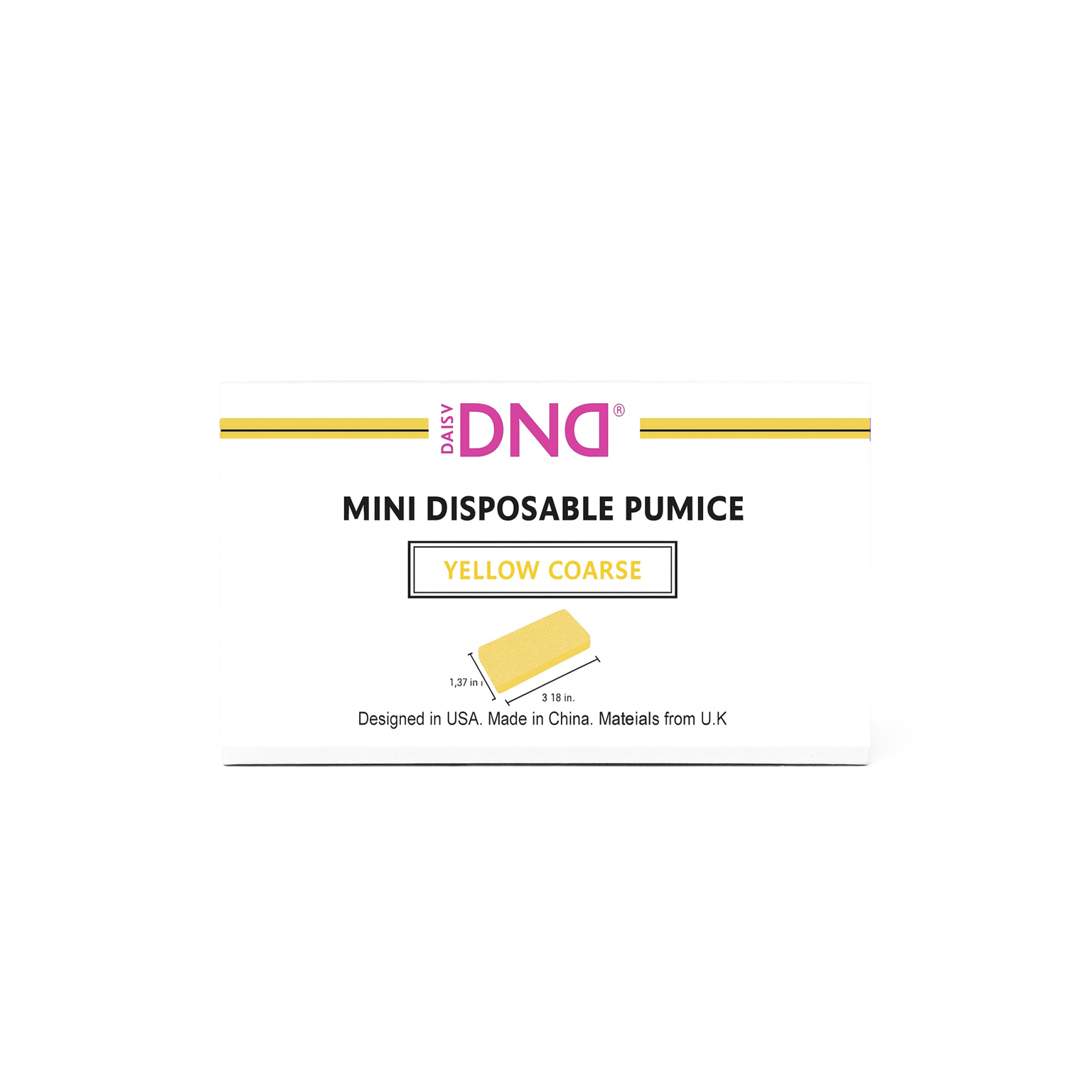 DND Disposable Yellow Pumice Mini 400/Box